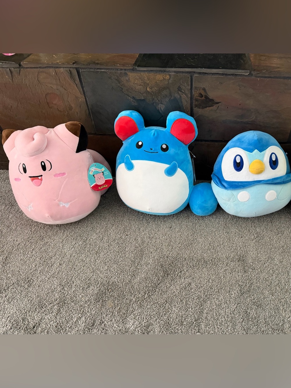 Lot of 3 pokemon squishmallow plushies